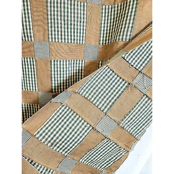 COPY - Quilted Sewn Patchwork Plaids Checker Canvas Fabric 54" W x 5 yards lot - Picture 10 of 12